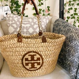 Tory Burch Straw Tote Bag